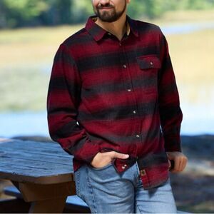 Legendary Buck Camp Flannels Cabin Fever Plaid XL Red/Black NWT in packaging